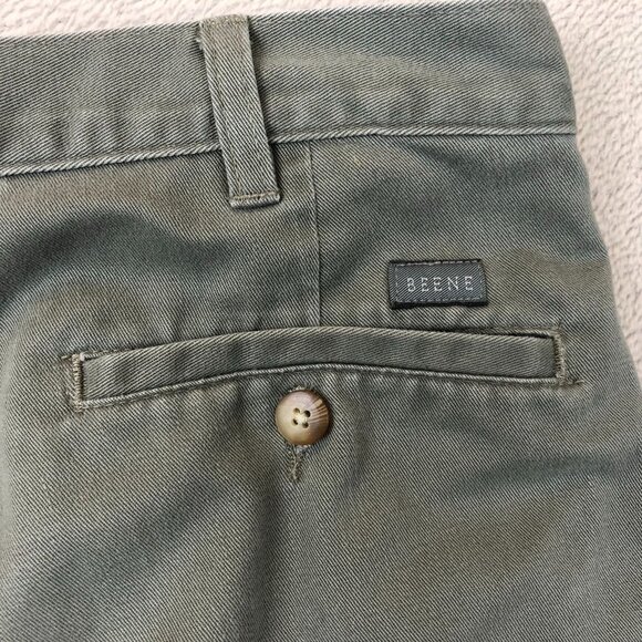 Geoffrey Beene Mens Pants Size 34x32 Pleated Khaki Chino Casual Straight Green - Picture 10 of 12